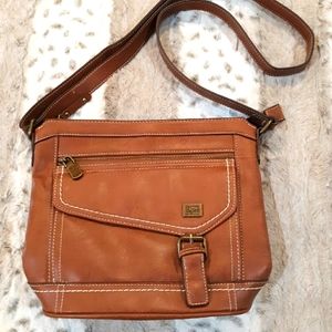 boc Tan Crossbody Bag with Gold Hardware